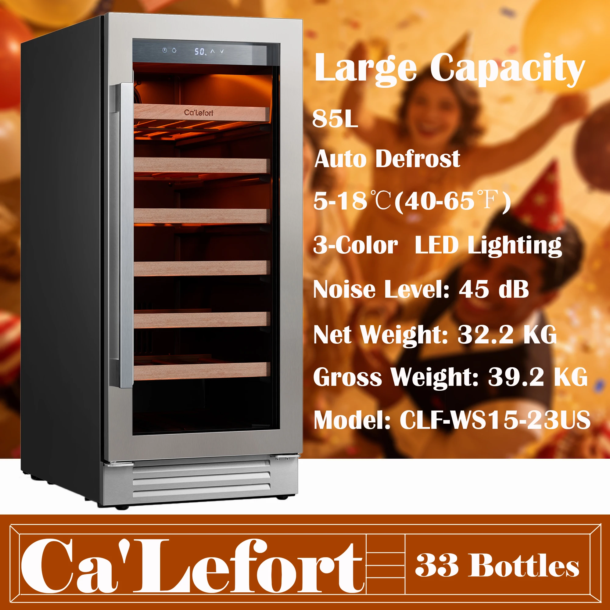 15/24 Inch Wine Cabinets - 40-65°F Wine Refrigerator Glass Door, 3 LED Wine Fridge, Dual Zone Wine Cooler for Home/Bar/Kitchen
15/24 Inch Wine Cabinets - 40-65°F Wine Refrigerator Glass Door, 3 LED Wine Fridge, Dual Zone Wine Cooler for Home/Bar/Kitchen
