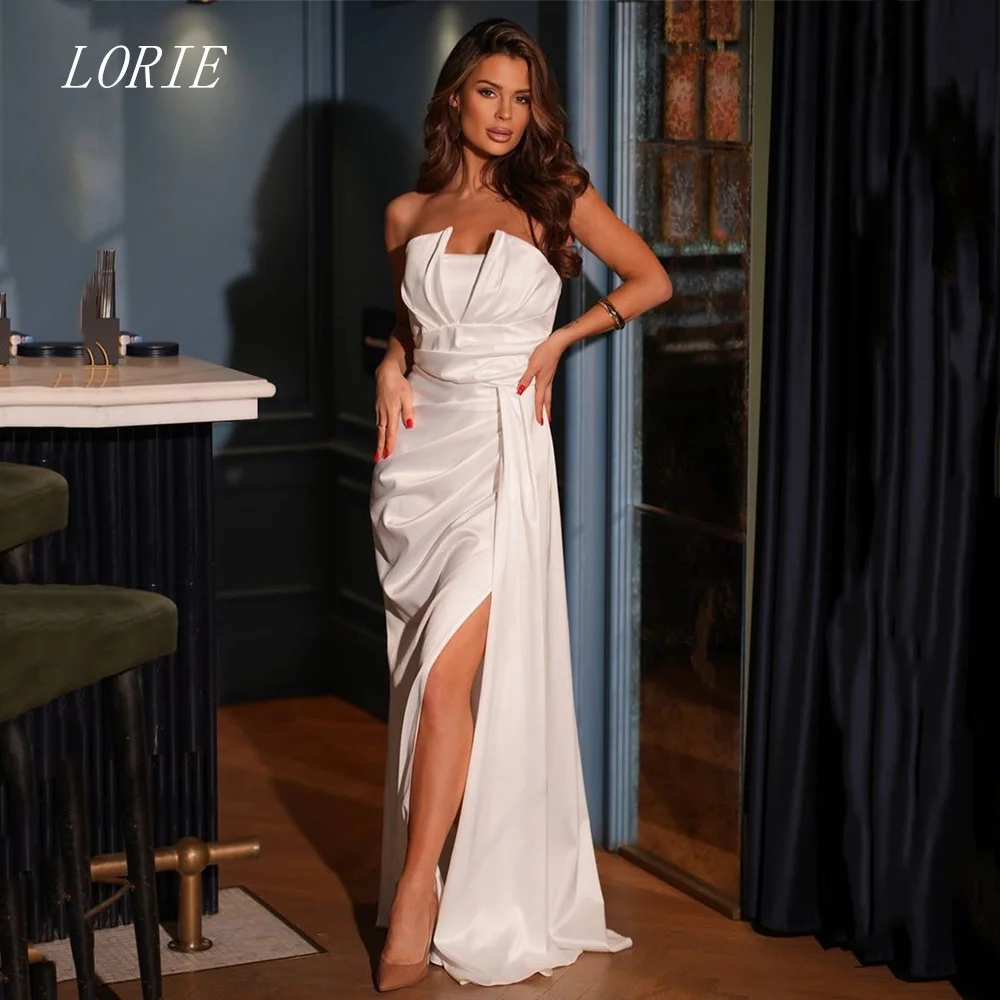 LORIE Luxury Mermaid Civil Wedding Dress Strapless Bridal Dresses Side Silt Sexy Engagement Wedding Gown Customized 2026
LORIE Luxury Mermaid Civil Wedding Dress Strapless Bridal Dresses Side Silt Sexy Engagement Wedding Gown Customized 2026