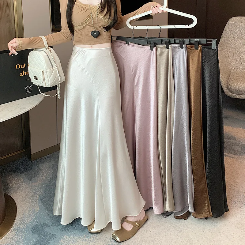 Simple Elegant Large Swinging Fish Tail Mid Length Skirt Versatile Temperament Half Skirt 2025 Spring Summer New Satin Skirt
Simple Elegant Large Swinging Fish Tail Mid Length Skirt Versatile Temperament Half Skirt 2025 Spring Summer New Satin Skirt