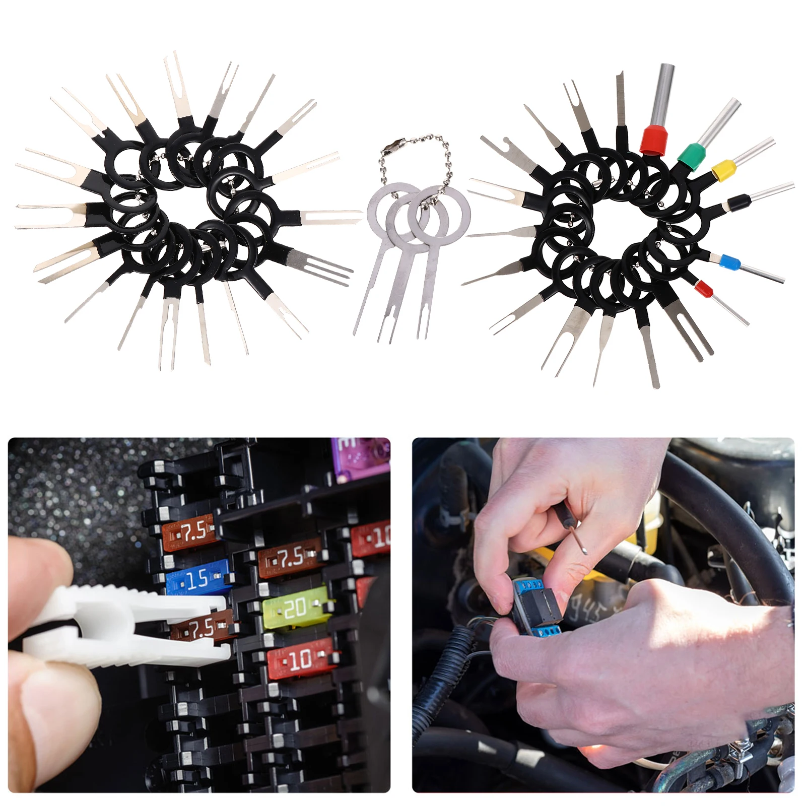 60pcs Pin Puller Auto Terminal Removal Tool Kit Car Parts Repair Remover For Connector Terminal Car Fittings
60pcs Pin Puller Auto Terminal Removal Tool Kit Car Parts Repair Remover For Connector Terminal Car Fittings