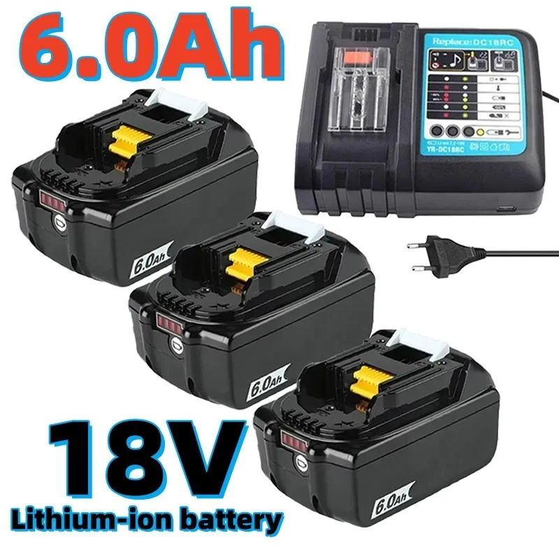 18V tool replacement battery 6.0Ah for 18V cordless screwdrivers, hand drills, etc. 6000mAh Compatible with BL1860 1850 1830
18V tool replacement battery 6.0Ah for 18V cordless screwdrivers, hand drills, etc. 6000mAh Compatible with BL1860 1850 1830