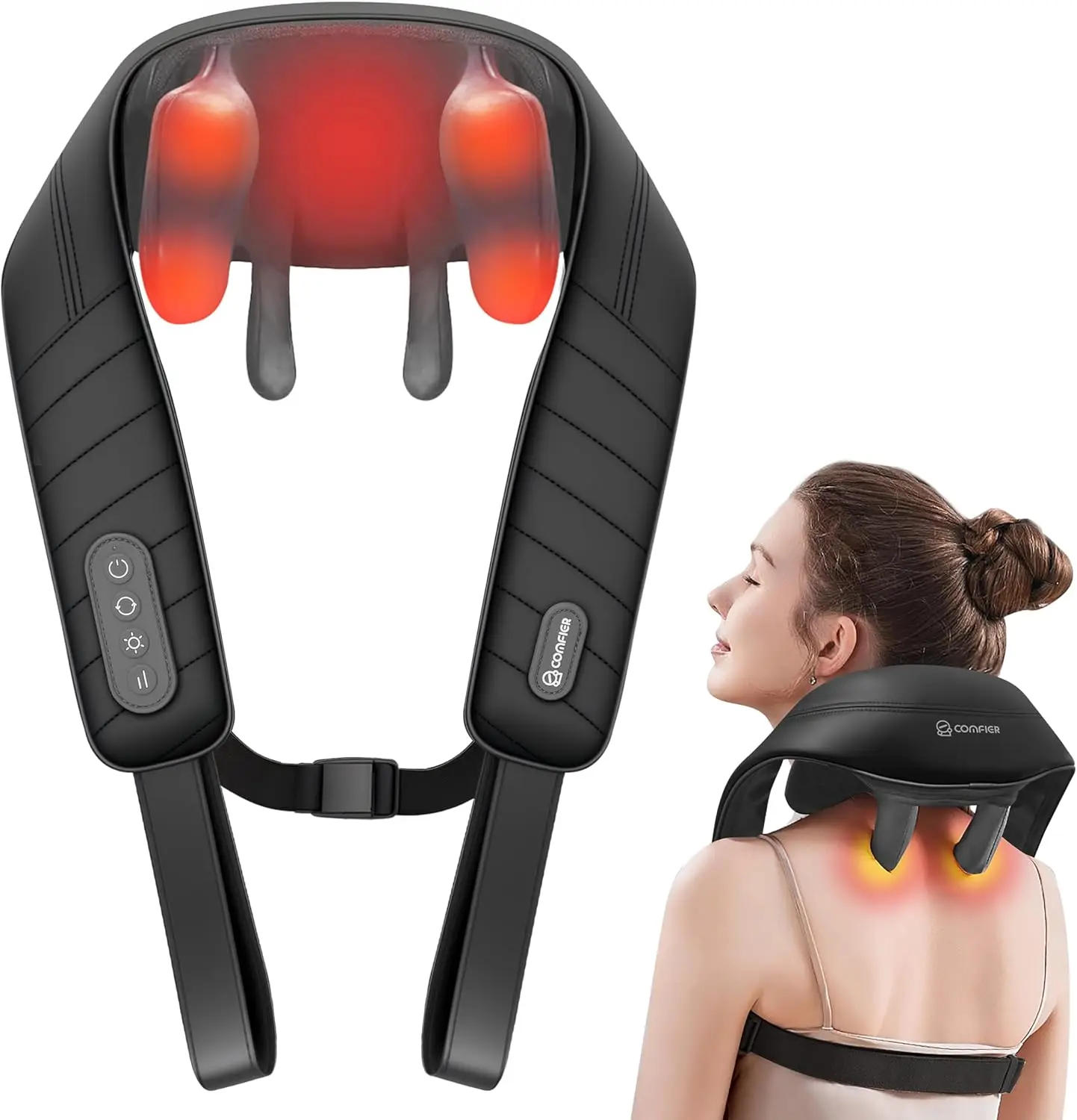 Cordless Neck and Shoulder Massager with Heat, 4D Kneading Deep Tissue Relief, Hands-Free Straps, FSA HSA Eligible
Cordless Neck and Shoulder Massager with Heat, 4D Kneading Deep Tissue Relief, Hands-Free Straps, FSA HSA Eligible