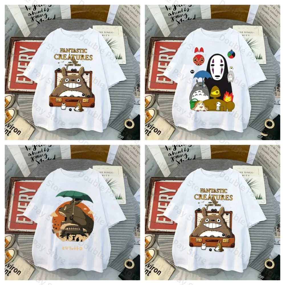 Anime Totoro Spirited Away T-shirt Unisex Plus size Tee Hayao Miyazaki Cartoon Kawaii Harajuku Casual Summer Streetwear Tops
Anime Totoro Spirited Away T-shirt Unisex Plus size Tee Hayao Miyazaki Cartoon Kawaii Harajuku Casual Summer Streetwear Tops