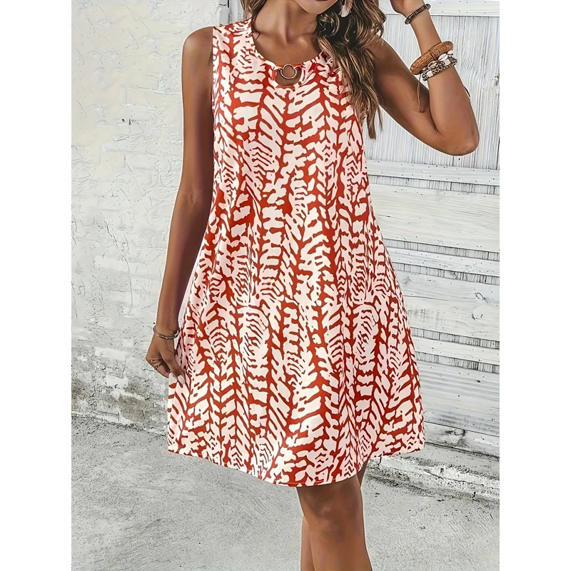 Women's Casual Dress Fashion Print Round Neck Sleeveless Loose Dress Summer Seaside Holiday Beach Sundress XL-5XL
Women's Casual Dress Fashion Print Round Neck Sleeveless Loose Dress Summer Seaside Holiday Beach Sundress XL-5XL