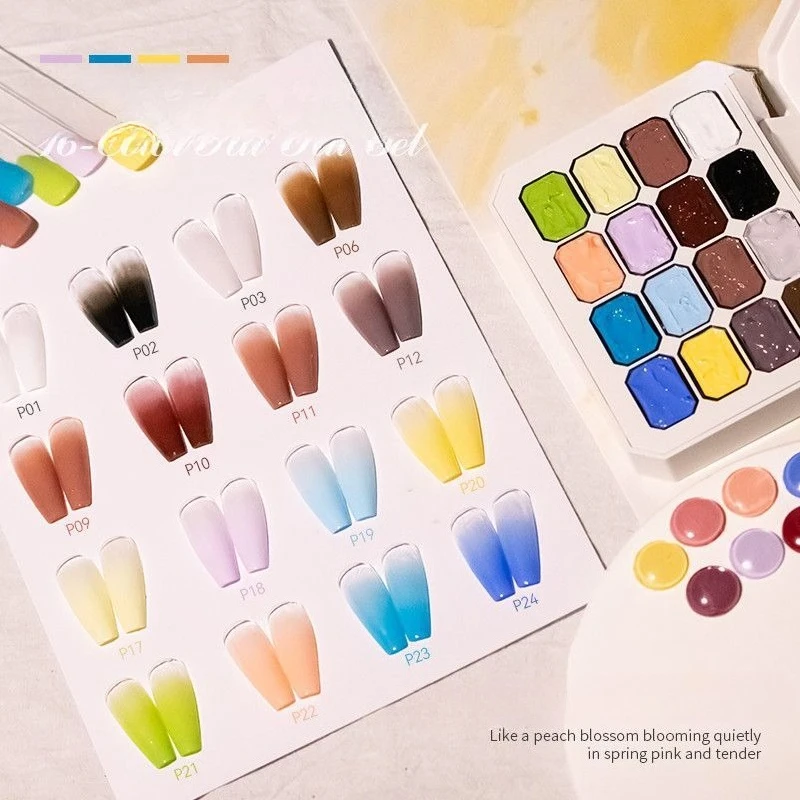 16Grids Dopamine Pat Painting Gel 4 in 1Gradient Drawing Pattern High Saturation Nail Art No Wipe Nail Polish Gel,Vibrant Colors
16Grids Dopamine Pat Painting Gel 4 in 1Gradient Drawing Pattern High Saturation Nail Art No Wipe Nail Polish Gel,Vibrant Colors