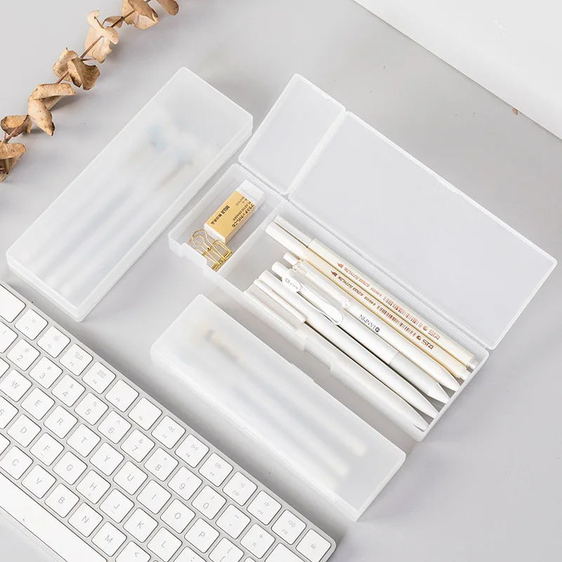 Matte Transparent Pencil Case - Frosted Plastic Pen Storage Box for School & Office Stationery Supplies (Simple Design)
Matte Transparent Pencil Case - Frosted Plastic Pen Storage Box for School & Office Stationery Supplies (Simple Design)