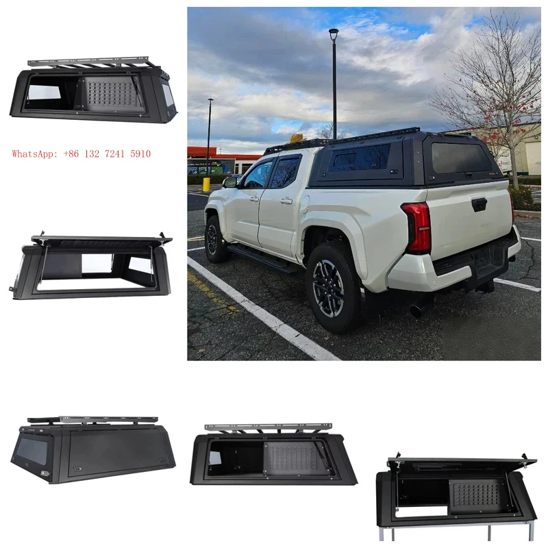 Factory direct A pickup truck bed canopy for the Hilux REVO 2015+/T6/T8, usable as a campervan or accessory.
Factory direct A pickup truck bed canopy for the Hilux REVO 2015+/T6/T8, usable as a campervan or accessory.
