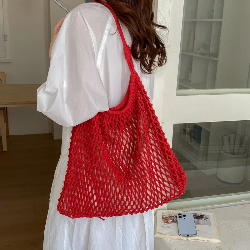 Summer Fashion Rope-woven Mesh Large-capacity Shopping Handbag, Women's Lightweight and Versatile Commuter Crossbody Tote Bag
Summer Fashion Rope-woven Mesh Large-capacity Shopping Handbag, Women's Lightweight and Versatile Commuter Crossbody Tote Bag