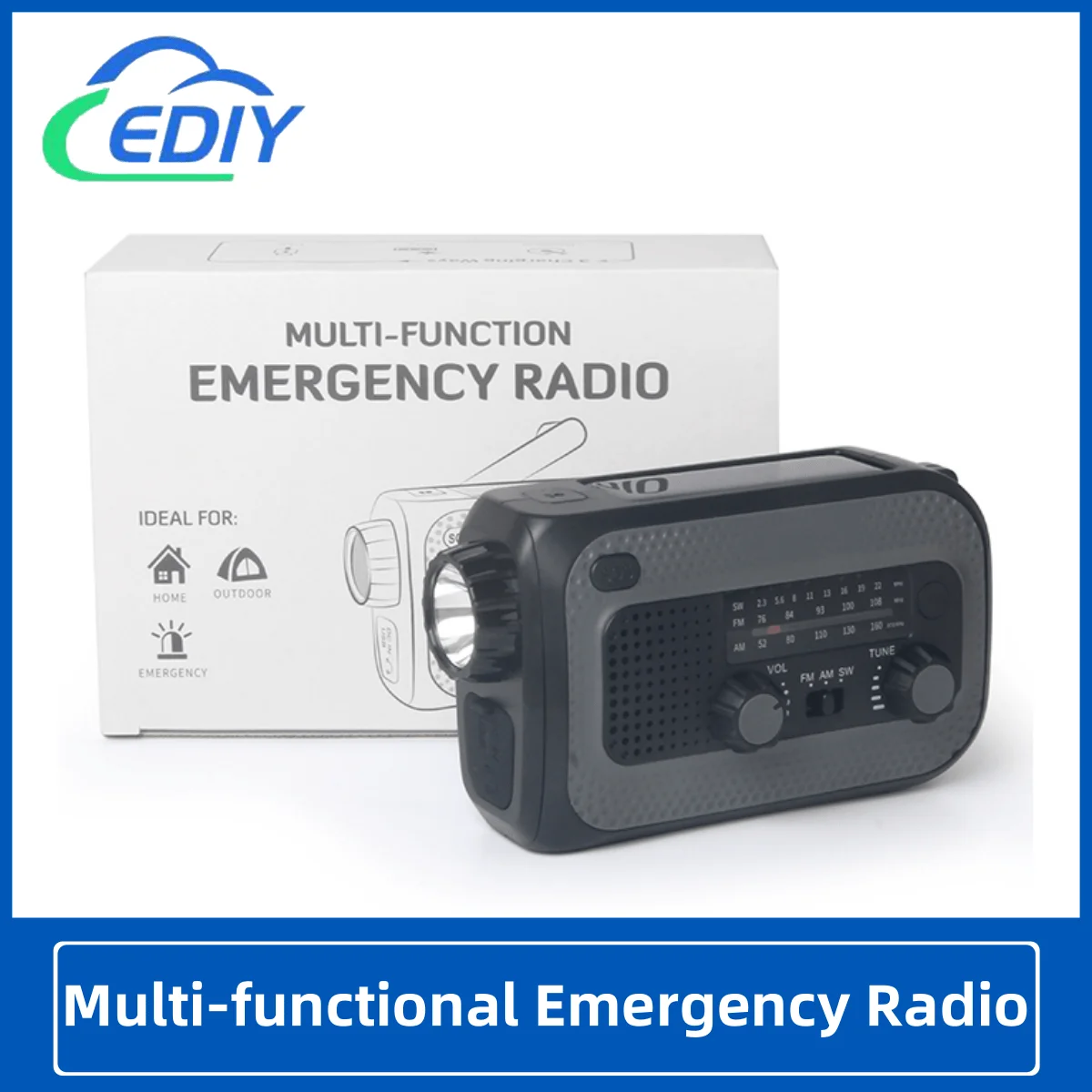 Multifunctional Emergency Radio Hand Crank Power Generation Disaster Prevention Flashlight Portable Outdoor Solar Charging
Multifunctional Emergency Radio Hand Crank Power Generation Disaster Prevention Flashlight Portable Outdoor Solar Charging