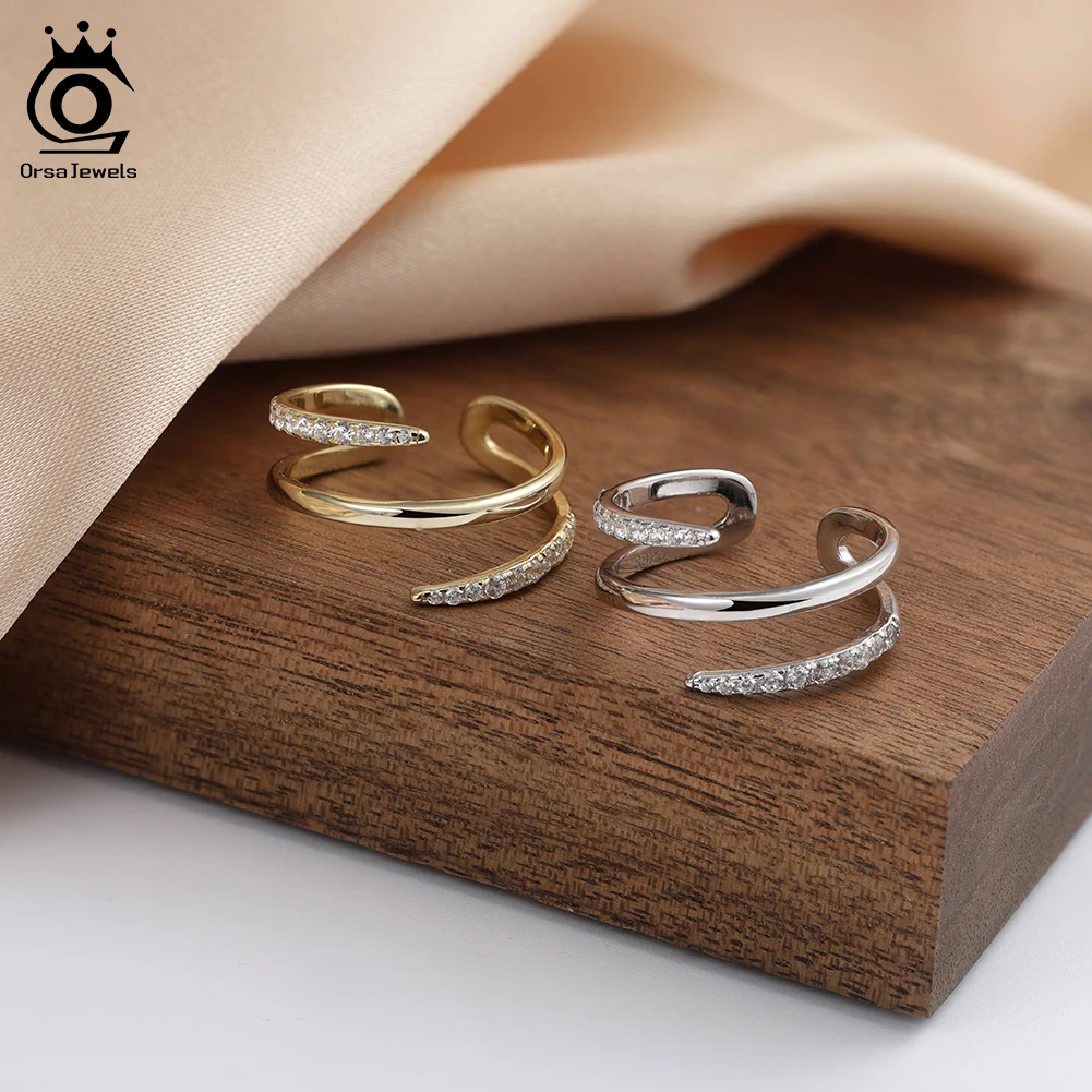 ORSA JEWELS S925 Серебряные многослойные кольца с цирконом для женщин, кольцо с блестящей геометрией и открытым пальцем, трендовые ювелирные изделия 2024, APR35
ORSA JEWELS S925 Серебряные многослойные кольца с цирконом для женщин, кольцо с блестящей геометрией и открытым пальцем, трендовые ювелирные изделия 2024, APR35