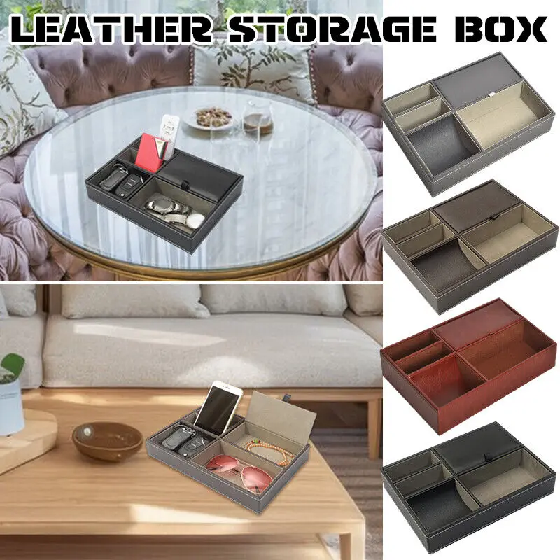 Faux Leather Wood Valet Tray with 5 Compartments Tray Organizer Multi-Function Jewelry Organizer Box Bracelet Storage Case
Faux Leather Wood Valet Tray with 5 Compartments Tray Organizer Multi-Function Jewelry Organizer Box Bracelet Storage Case