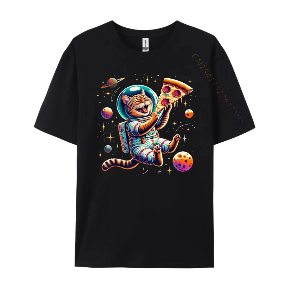Funny Cat Eating Pizza In Space Cat Graphic Tee Shirt High Quality Group Luxury Designer Mans Short Sleeve Tee
Funny Cat Eating Pizza In Space Cat Graphic Tee Shirt High Quality Group Luxury Designer Mans Short Sleeve Tee