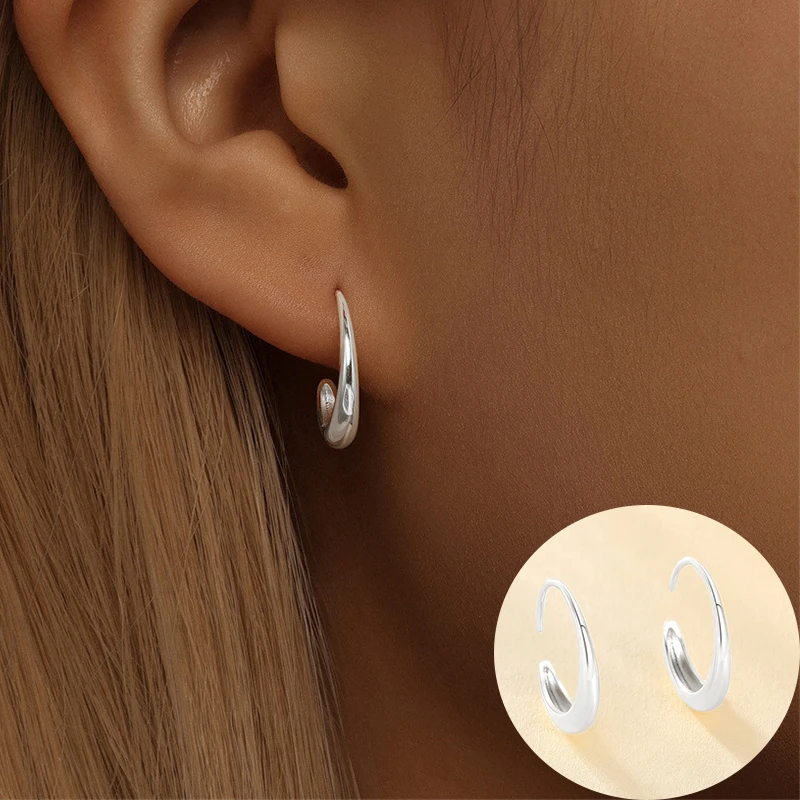 100% 925 Sterling Silver Geometric Drop Earrings for Women Girl Water Drop C-shaped Design Jewelry Party Gift Dropshipping
100% 925 Sterling Silver Geometric Drop Earrings for Women Girl Water Drop C-shaped Design Jewelry Party Gift Dropshipping