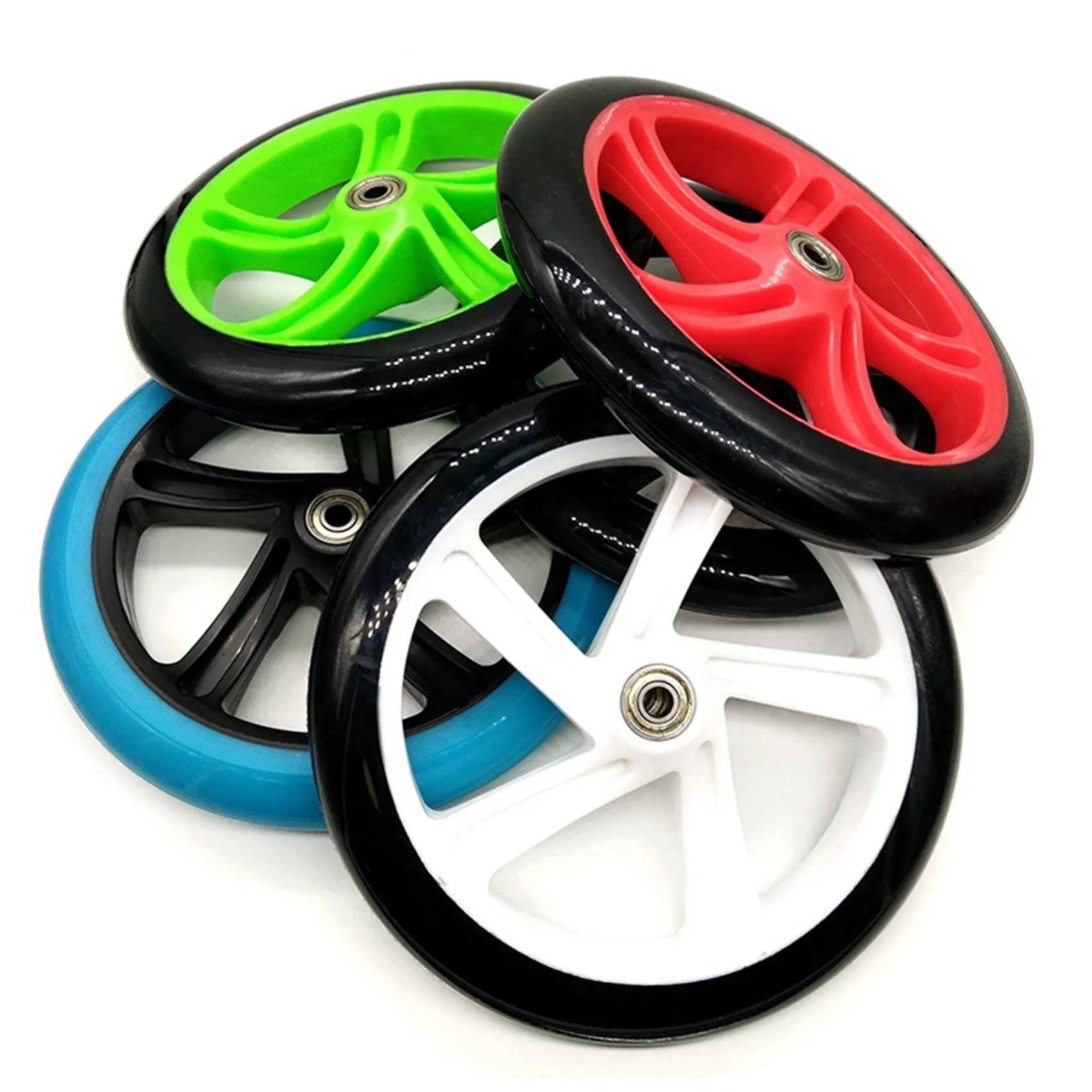 TURE 4 Pieces Scooter Wheel 200 Mm PU Material Wheel Thickness 30 Mm ABEC-7 Bearing Scooter Accessories,Transparent Black
TURE 4 Pieces Scooter Wheel 200 Mm PU Material Wheel Thickness 30 Mm ABEC-7 Bearing Scooter Accessories,Transparent Black