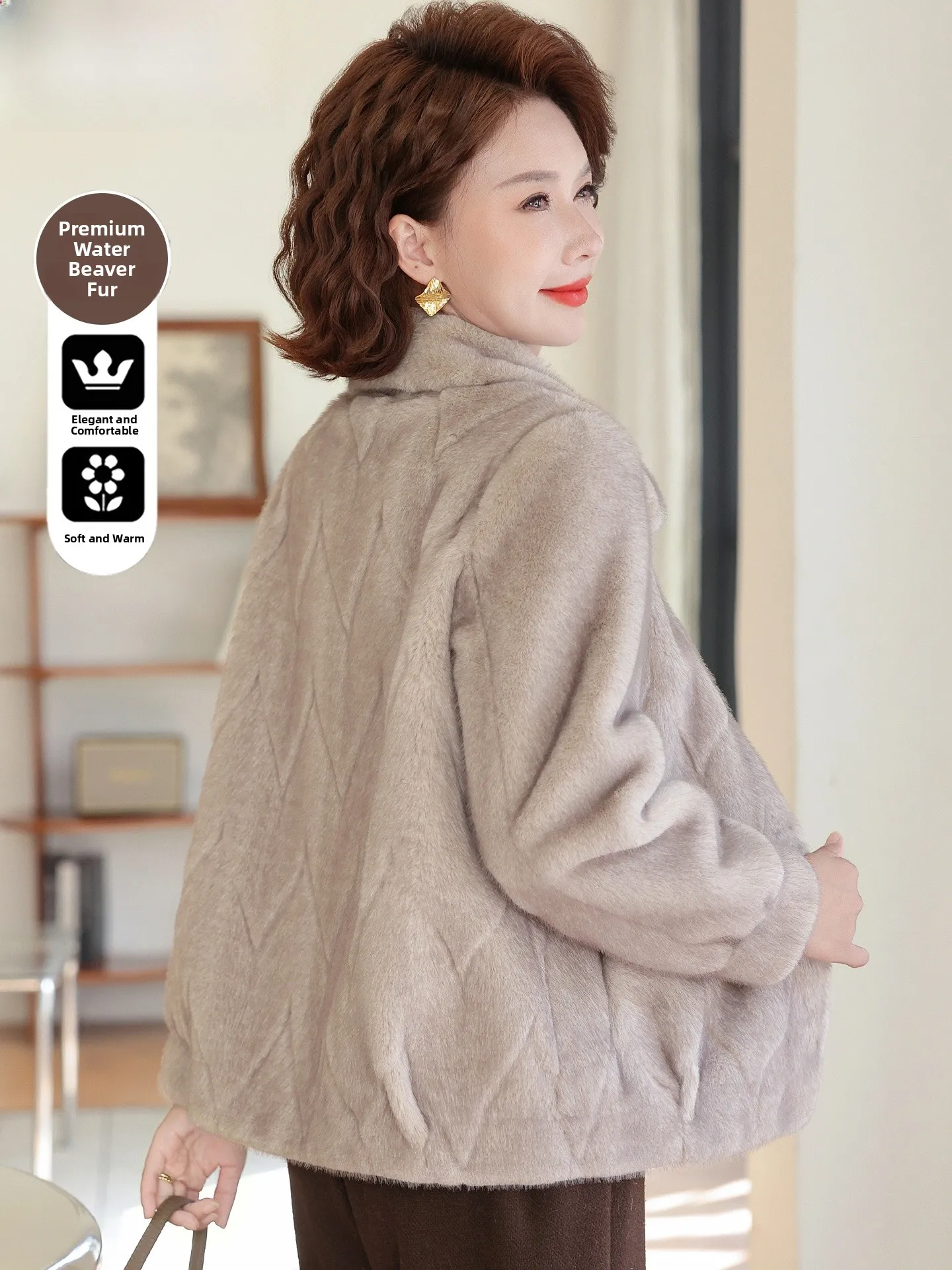 Stylish Mid-Aged Women's Winter Coat Fur-Like Suede Outerwear Warm Loose Fit Fashionable Mink Velvet Large Coat for Autumn Wi...
Stylish Mid-Aged Women's Winter Coat Fur-Like Suede Outerwear Warm Loose Fit Fashionable Mink Velvet Large Coat for Autumn Wi...