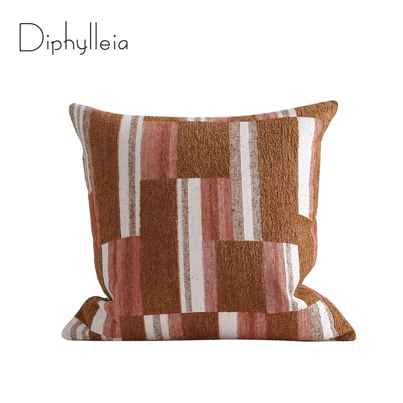 Diphylleia H Style Pink Terracotta Cushion Cover Vertical Brushes Woven Geometric Decorative Pillow Case For Villa Hotel Office
Diphylleia H Style Pink Terracotta Cushion Cover Vertical Brushes Woven Geometric Decorative Pillow Case For Villa Hotel Office