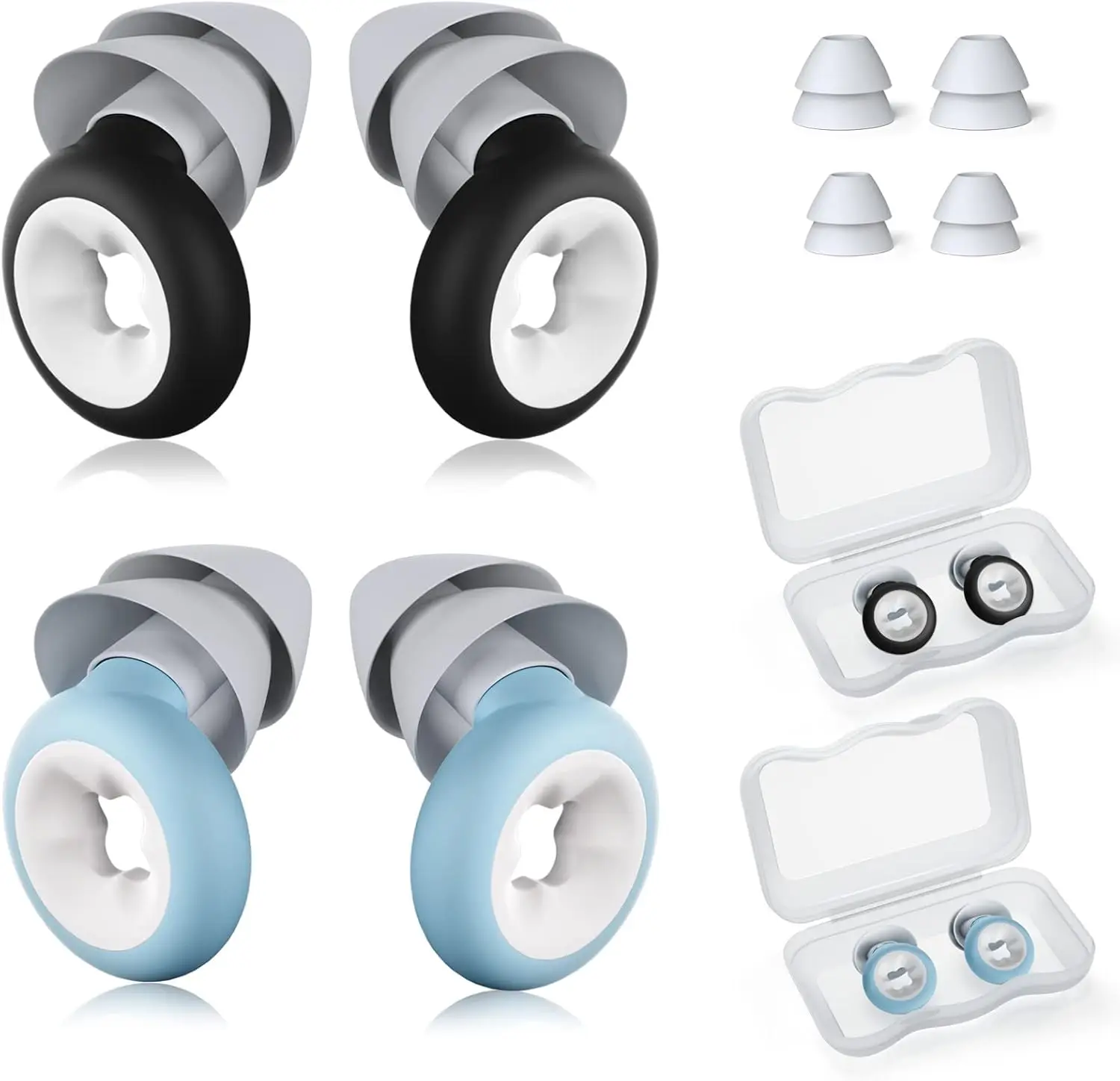 Ear Plugs for Noise Reduction, 33dB Noise Cancelling, Reusable Silicone Earplugs for Sleeping, Snoring, Work, Concert, Study
Ear Plugs for Noise Reduction, 33dB Noise Cancelling, Reusable Silicone Earplugs for Sleeping, Snoring, Work, Concert, Study