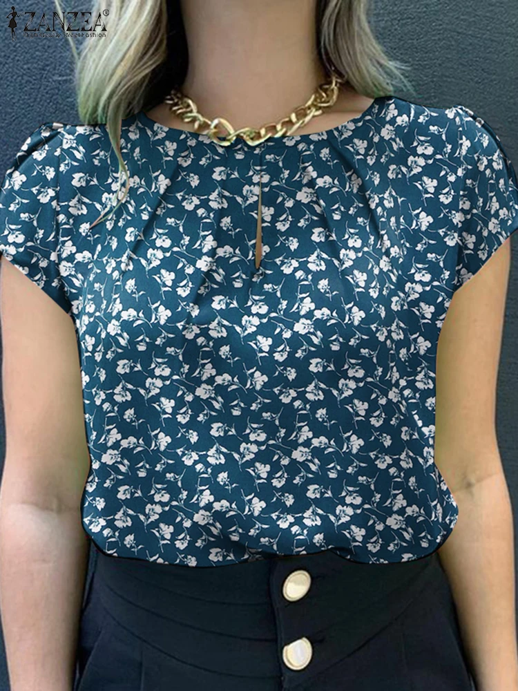 ZANZEA женская летняя блузка с цветочным принтом, богемная праздничная рубашка, повседневная рубашка с круглым вырезом и рукавами 3/4, рабочая туника, модные женские топы 
ZANZEA женская летняя блузка с цветочным принтом, богемная праздничная рубашка, повседневная рубашка с круглым вырезом и рукавами 3/4, рабочая туника, модные женские топы