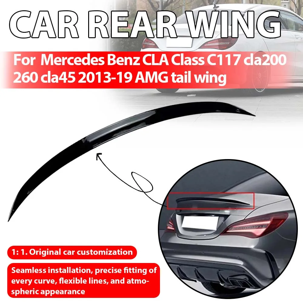 For Mercedes Benz CLA Class C117 CLA200 260 CLA45 AMG 2013-2019 Rear Trunk Spoiler Wing Lip Diffuser Accessories Body kit Tuning
For Mercedes Benz CLA Class C117 CLA200 260 CLA45 AMG 2013-2019 Rear Trunk Spoiler Wing Lip Diffuser Accessories Body kit Tuning