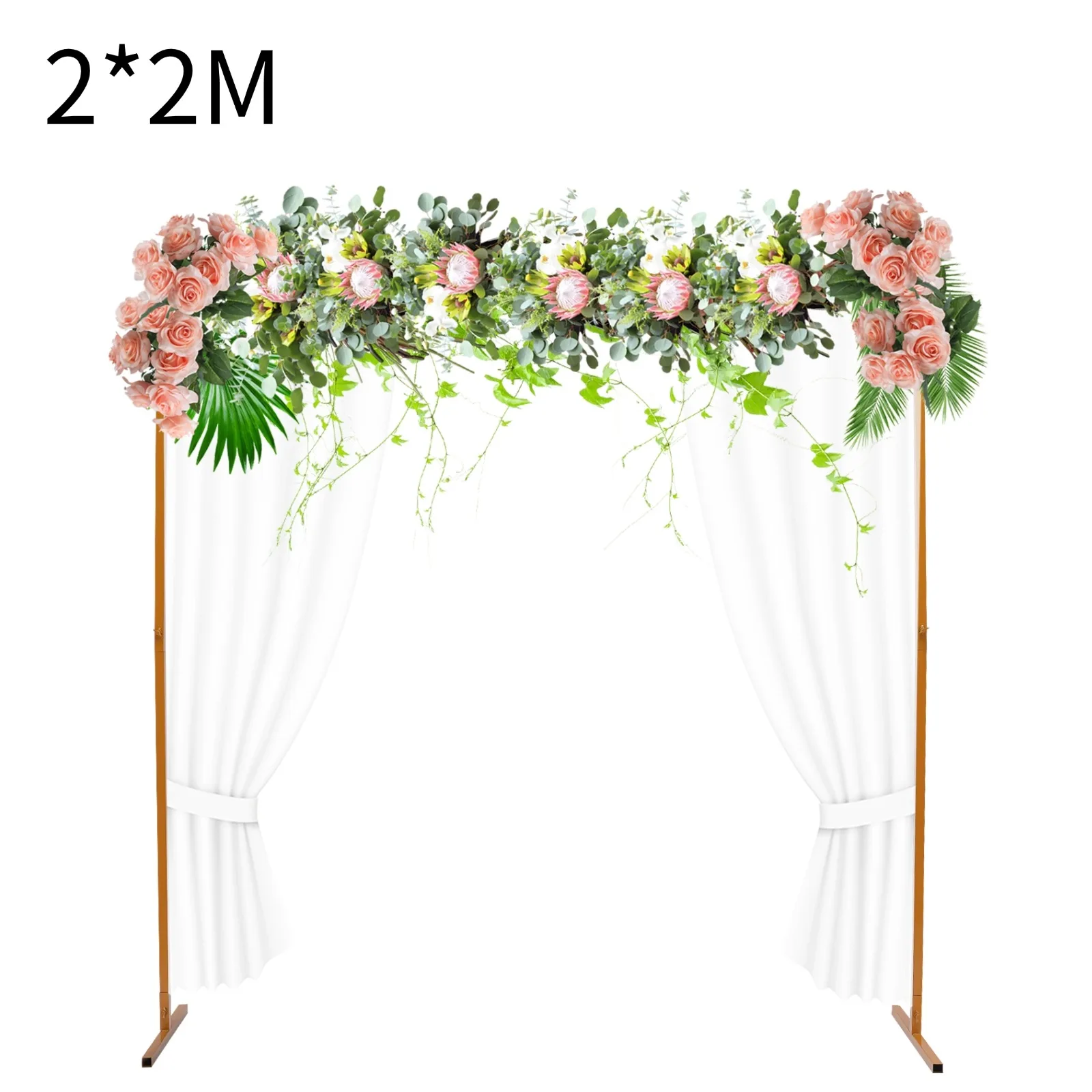2*2m Wedding Arch Stand with Bases Easy Assembly Square Garden Arch Metal Abor for Weddings Party Event Decoration
2*2m Wedding Arch Stand with Bases Easy Assembly Square Garden Arch Metal Abor for Weddings Party Event Decoration