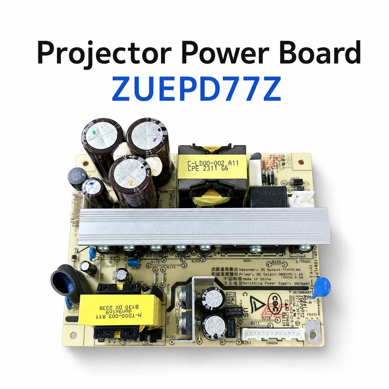 ZUEPD77Z Projector Power Supply Board Original Power for CB-696Ui 710Ui 700U 1450Ui 1460Ui TW7300 TW8300 TW8300W TW9300 LS100
ZUEPD77Z Projector Power Supply Board Original Power for CB-696Ui 710Ui 700U 1450Ui 1460Ui TW7300 TW8300 TW8300W TW9300 LS100