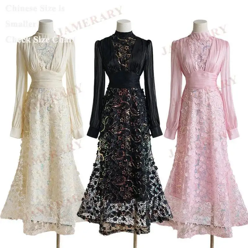 Brand Designer Summer Luxury Formal Evening Sequin Dresses Women Autumn Long Sleeve Maxi Dress Sheath A Line Satin Tulle Vestido
Brand Designer Summer Luxury Formal Evening Sequin Dresses Women Autumn Long Sleeve Maxi Dress Sheath A Line Satin Tulle Vestido