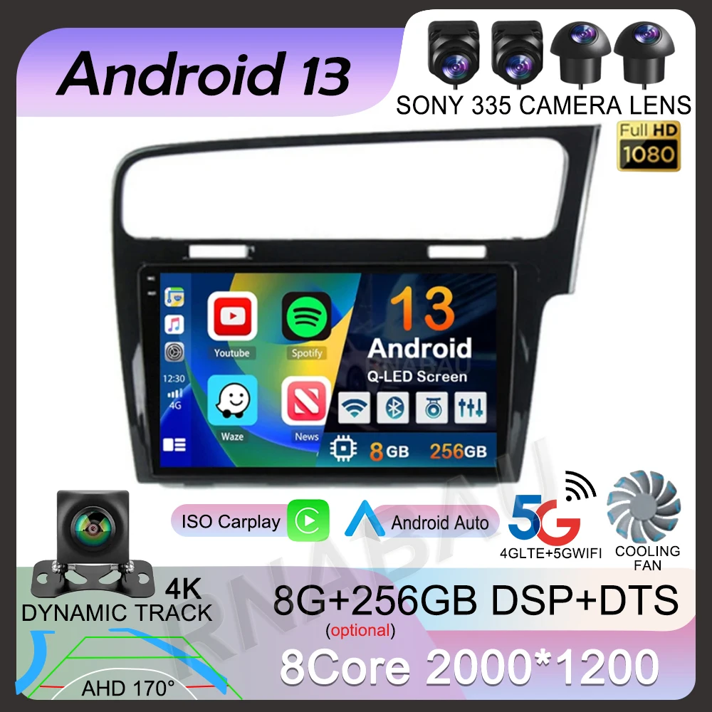 Автомобильный мультимедийный плеер Carplay, стерео-система на Android 13 для Volkswagen VW Golf 7 2013-2020 MK7, с GPS, видеоплеером и навигацией
Автомобильный мультимедийный плеер Carplay, стерео-система на Android 13 для Volkswagen VW Golf 7 2013-2020 MK7, с GPS, видеоплеером и навигацией