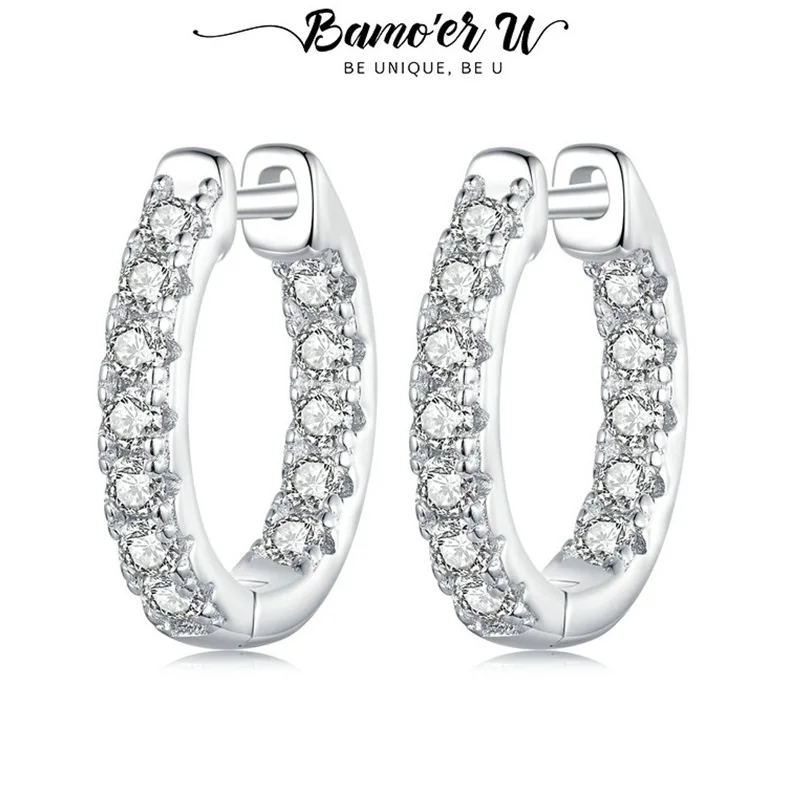 Серьги-кольца Bamoer U с муассанитом, уникальный двухслойный дизайн, сертифицированные серьги с муассанитом, женские ювелирные изделия, VVS1, цвет D
Серьги-кольца Bamoer U с муассанитом, уникальный двухслойный дизайн, сертифицированные серьги с муассанитом, женские ювелирные изделия, VVS1, цвет D