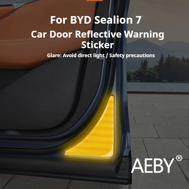 AEBY For BYD Sealion 7 2024 Reflective Safety Warning Sticker, Car Door Anti-Collision Night Vision Easy to Install Accessories
AEBY For BYD Sealion 7 2024 Reflective Safety Warning Sticker, Car Door Anti-Collision Night Vision Easy to Install Accessories