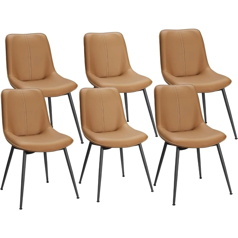 Leather Dining Chairs Set of 6, Comfortable Upholstered Seat Dining Room Chairs with Swivel Leveling Feet
Leather Dining Chairs Set of 6, Comfortable Upholstered Seat Dining Room Chairs with Swivel Leveling Feet