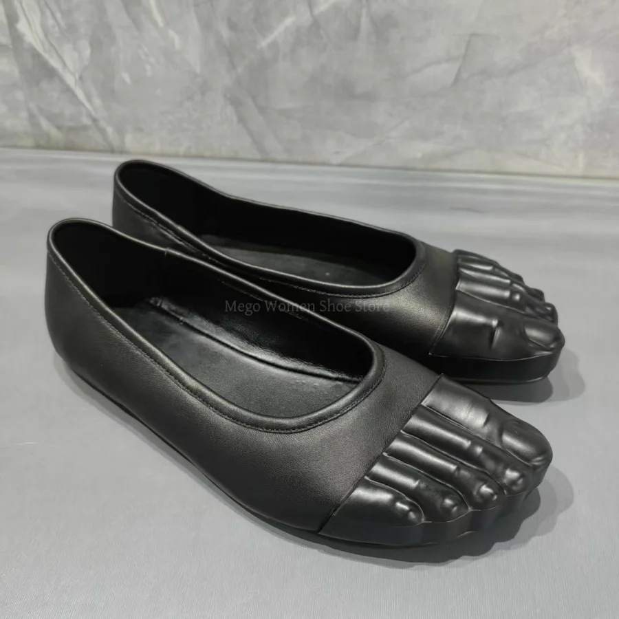 Five Fingers Black Leather Flat Single Shoes for Women Real Leather Comfortable Casual Walking Shallow Mouth Shoes Lady Size 43
Five Fingers Black Leather Flat Single Shoes for Women Real Leather Comfortable Casual Walking Shallow Mouth Shoes Lady Size 43