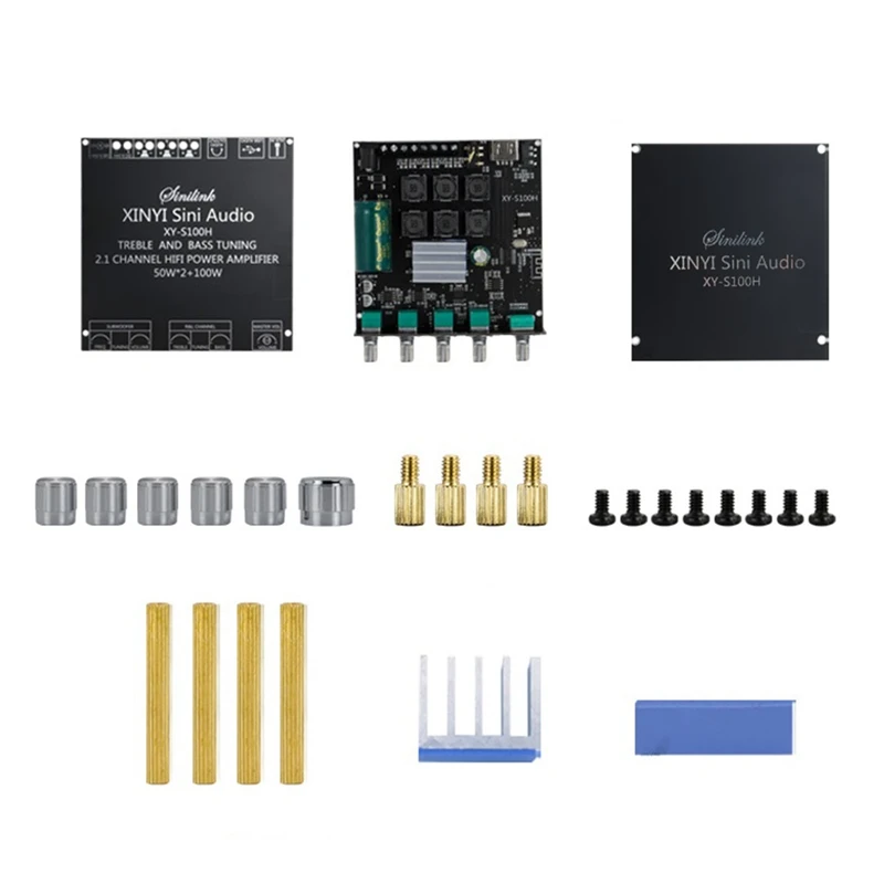 S100H Bluetooth 5,0 2,1 канальный мощный аудио стерео сабвуфер усилитель платы 50WX2 + 100 Вт TPA3116D2 бас Note тюнинг усилитель
S100H Bluetooth 5,0 2,1 канальный мощный аудио стерео сабвуфер усилитель платы 50WX2 + 100 Вт TPA3116D2 бас Note тюнинг усилитель