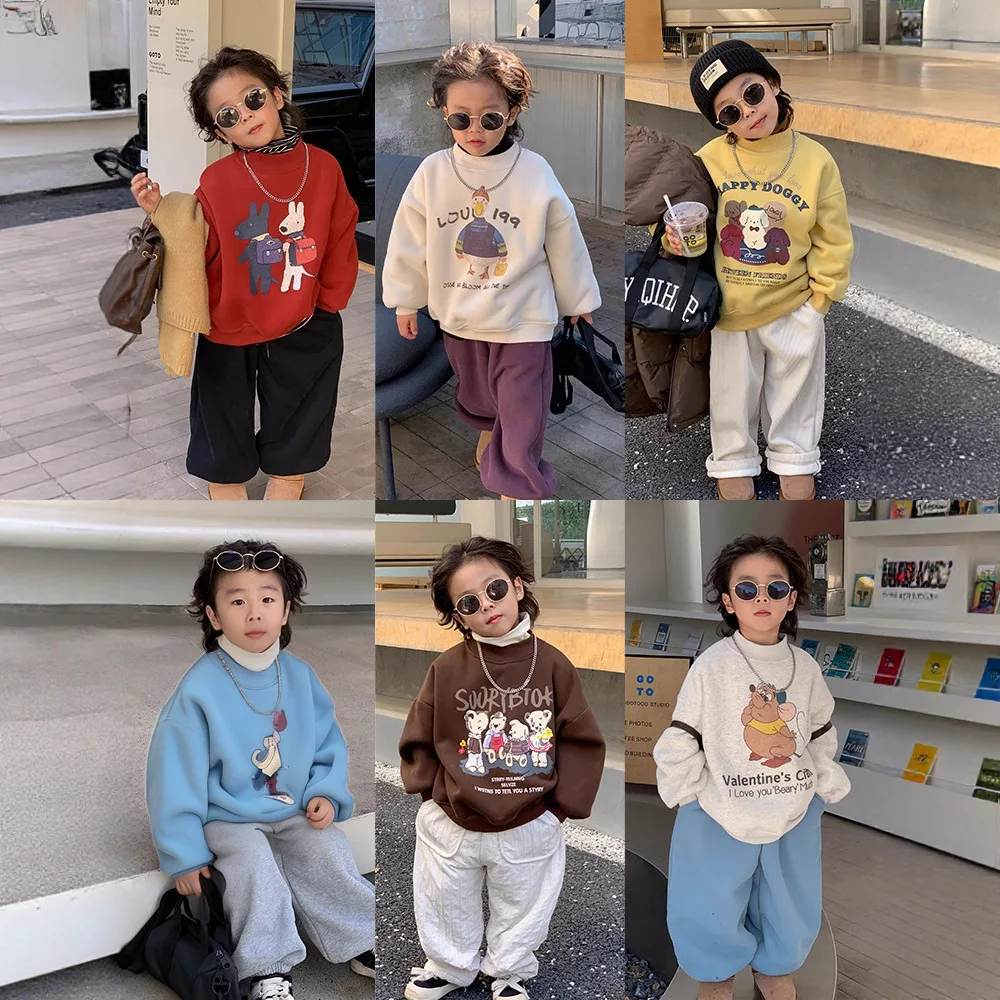 Winter Style Casual Shirt for Boys - Winter Base Layer Shirt with Cartoon Design and Fleece Inner Liner - Children's Sweatshirt
Winter Style Casual Shirt for Boys - Winter Base Layer Shirt with Cartoon Design and Fleece Inner Liner - Children's Sweatshirt