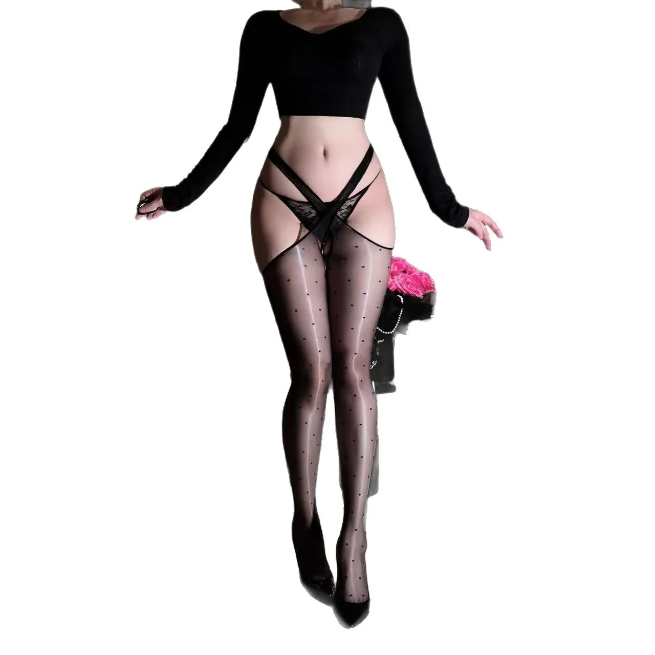 Cross Aurora Polka Dot Stockings Pure Desire Sexy And Alluring Open Crotch Ultra-thin Transparent Long Black Stockings FOPK
Cross Aurora Polka Dot Stockings Pure Desire Sexy And Alluring Open Crotch Ultra-thin Transparent Long Black Stockings FOPK