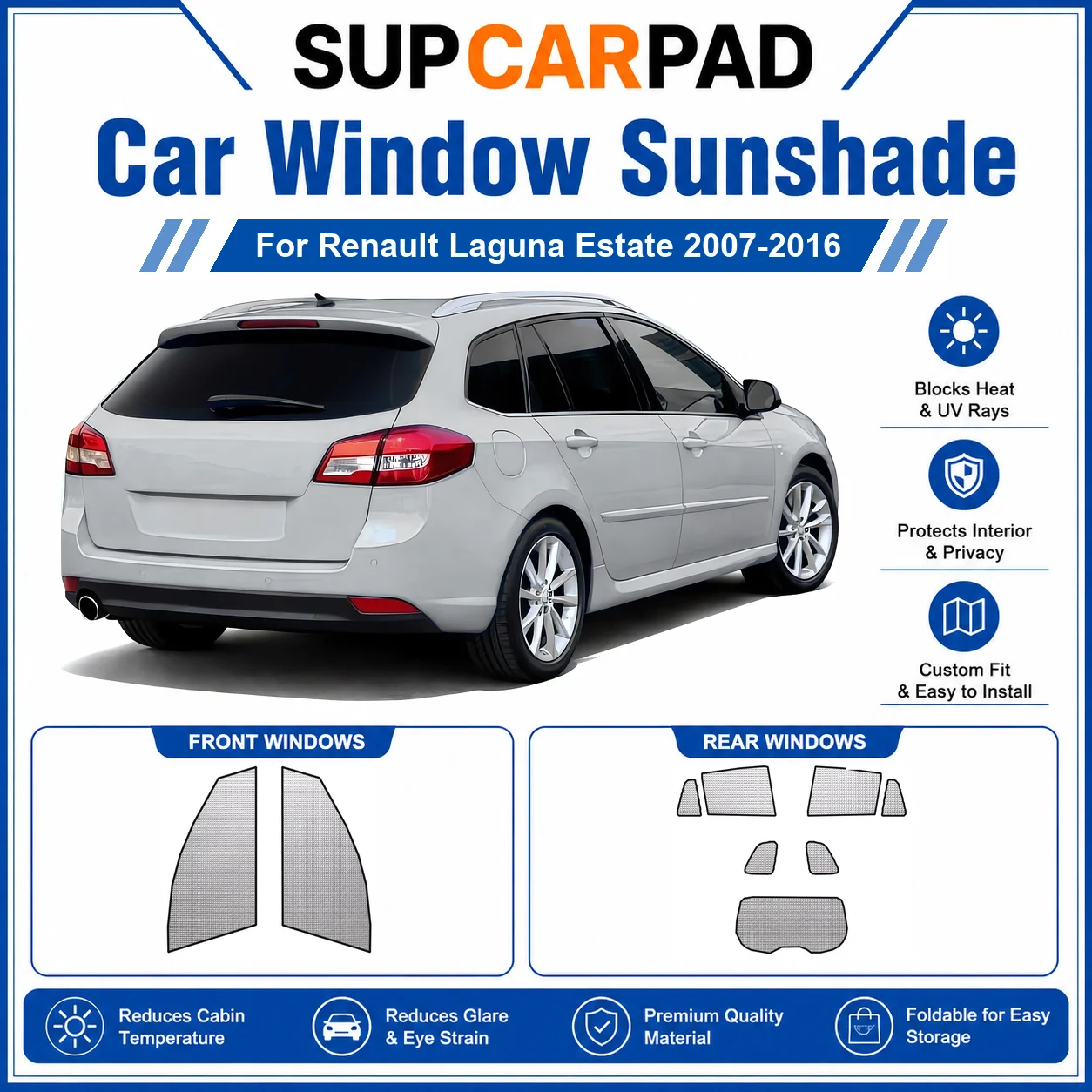 For Renault - Renault Laguna Estate 2007-2016 Full Set Car Window Sunshades UV Block Privacy Heat Insulated Foldable Car Curtain
For Renault - Renault Laguna Estate 2007-2016 Full Set Car Window Sunshades UV Block Privacy Heat Insulated Foldable Car Curtain