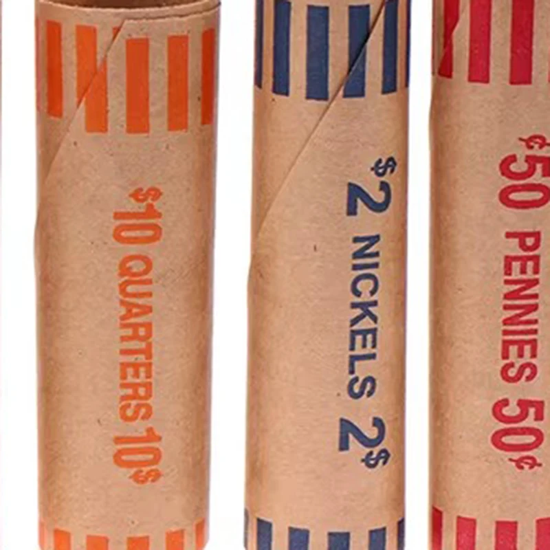 Assorted Color-coded Coin Wrappers Preformed Coin Wrappers Rolls Quality Material Kraft Paper Coin Wrapping Tubes Coin Rolls
Assorted Color-coded Coin Wrappers Preformed Coin Wrappers Rolls Quality Material Kraft Paper Coin Wrapping Tubes Coin Rolls