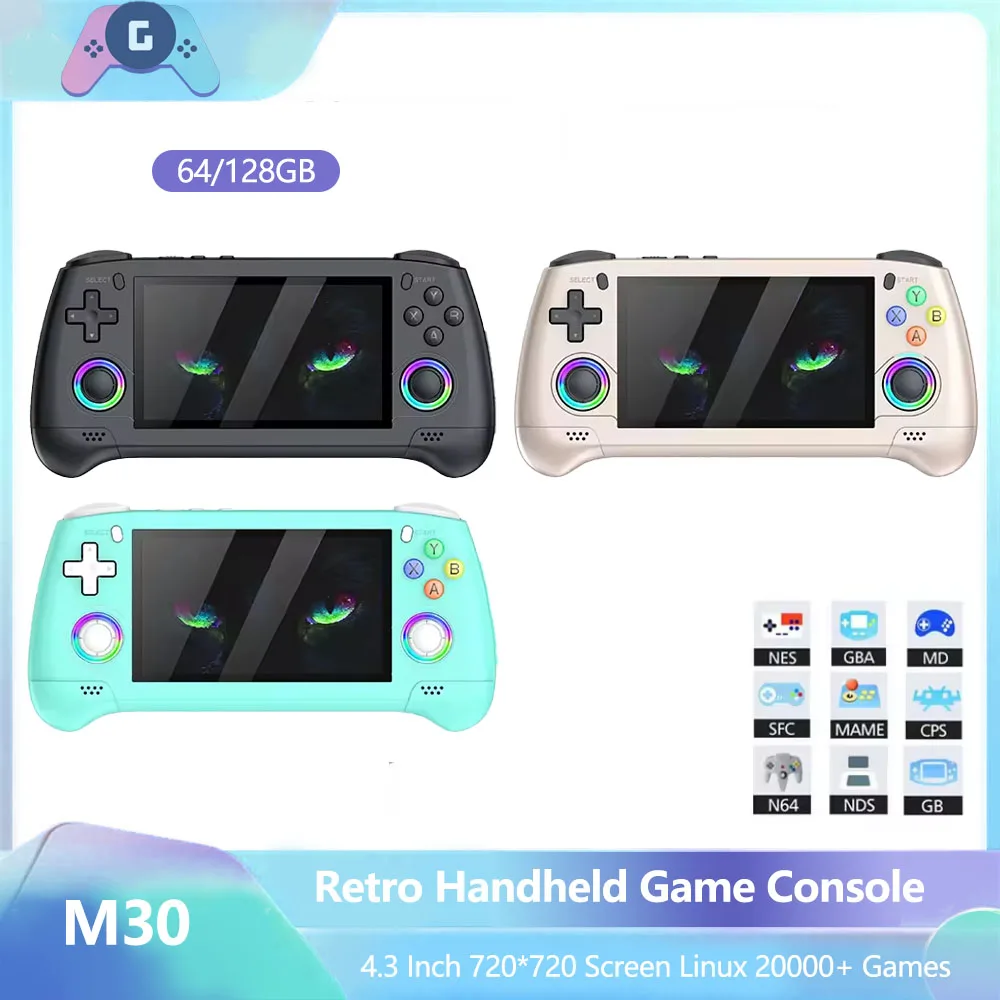 M30 Classic Mini Portable Handheld Game Console with 4.3 IPS Inch Screen Built-in 20000 Games Linux System Gaming Player
M30 Classic Mini Portable Handheld Game Console with 4.3 IPS Inch Screen Built-in 20000 Games Linux System Gaming Player