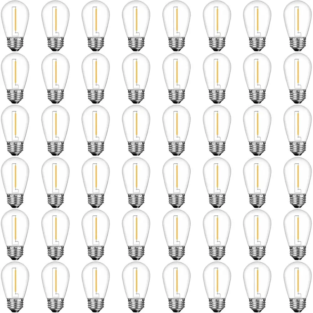 48 Pack Shatterproo LED Replacement Bulbs or Outdoor String Lights, S14 Edison Bulbs or Patio String Lights Outdoor Waterproo, W
48 Pack Shatterproo LED Replacement Bulbs or Outdoor String Lights, S14 Edison Bulbs or Patio String Lights Outdoor Waterproo, W