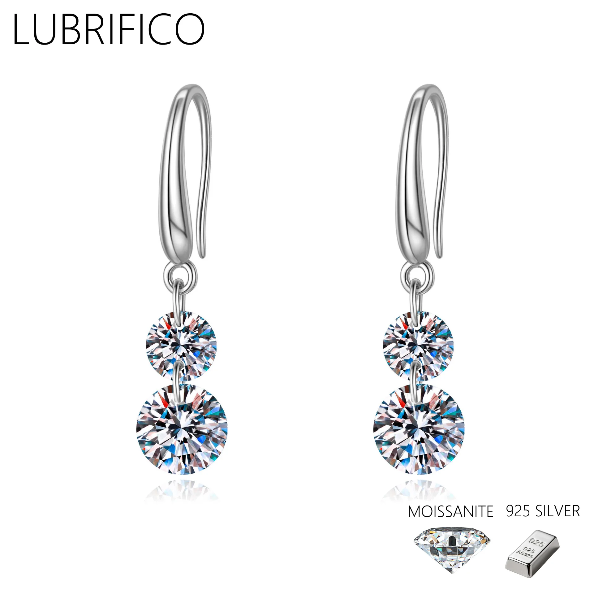 3.0 Ct Moissanite Ear Hook Earrings 925 Sterling Silver Lad Diamond Tassels Earring For Women Fine Jewelry Wedding
3.0 Ct Moissanite Ear Hook Earrings 925 Sterling Silver Lad Diamond Tassels Earring For Women Fine Jewelry Wedding