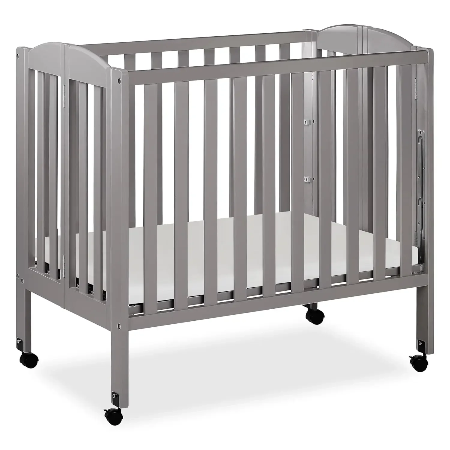 3 in 1 Portable Folding Stationary Side Crib in Steel Grey, Greenguard Gold Certified, Safety Wheels with Locking Caster
3 in 1 Portable Folding Stationary Side Crib in Steel Grey, Greenguard Gold Certified, Safety Wheels with Locking Caster