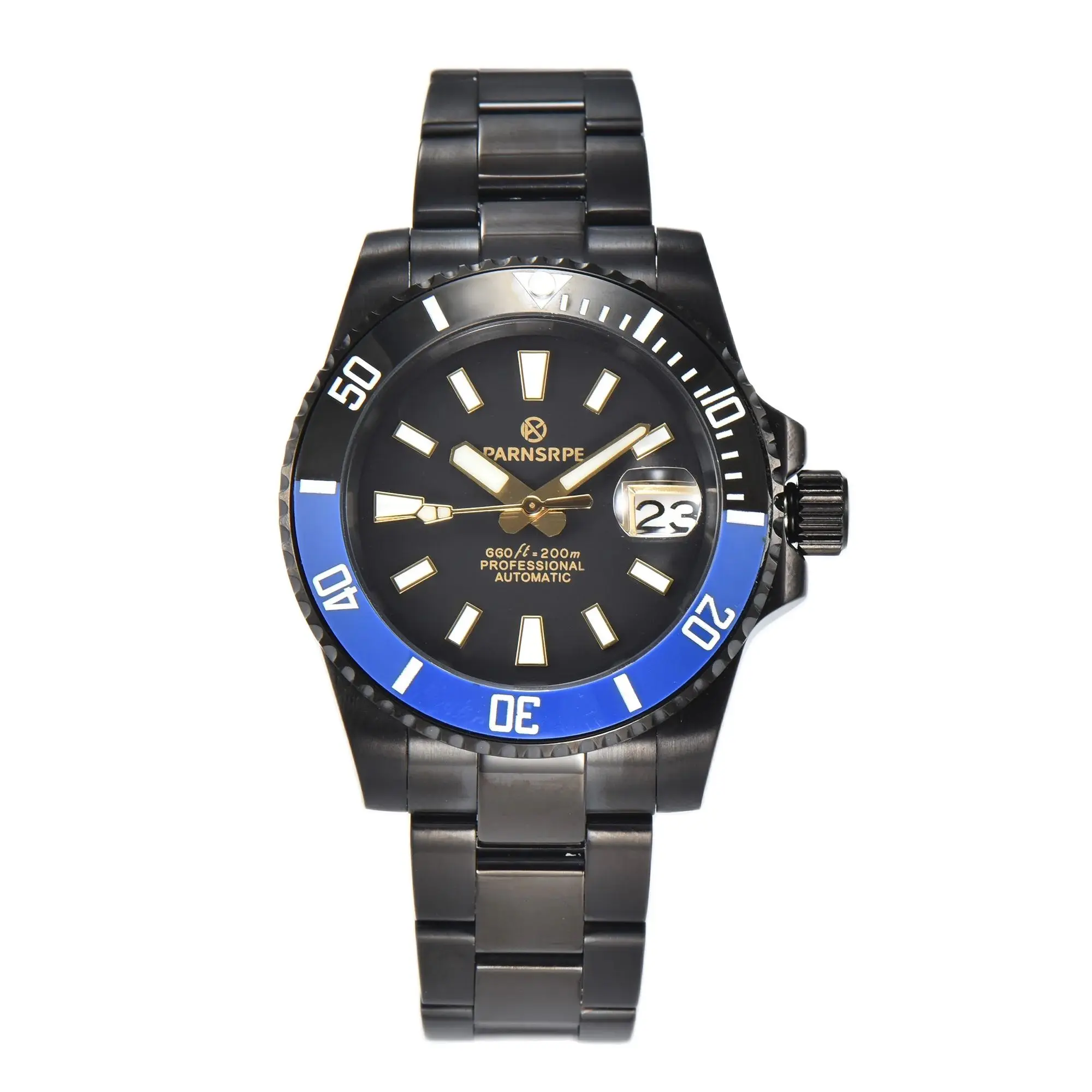 PARNSRPE 40MM NH35A 20bar Men's automatic diving watch Bracelet 3.8 Crown sapphire crystal Luminous pointer
PARNSRPE 40MM NH35A 20bar Men's automatic diving watch Bracelet 3.8 Crown sapphire crystal Luminous pointer