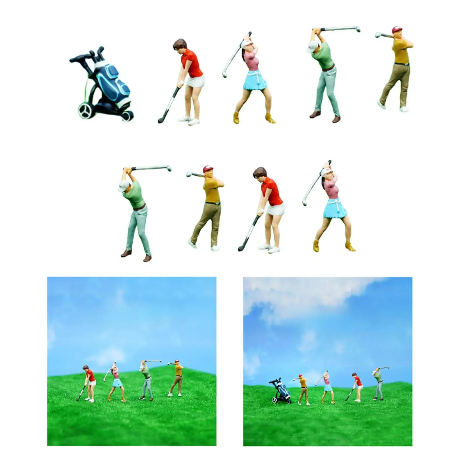 4 Pieces 1:64 Miniature Golfer Figures Sand Table Sports Theme Playing Golf Collections Dollhouse Accessories Tiny People Model
4 Pieces 1:64 Miniature Golfer Figures Sand Table Sports Theme Playing Golf Collections Dollhouse Accessories Tiny People Model