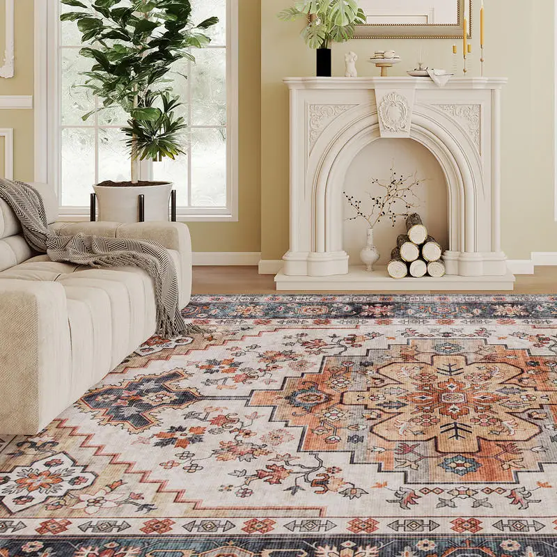 HOMCOM Area Rug 5x7, Machine Washable Rug, Non-Slip Boho Print Pattern Medallion Carpet for Living Room, Bedroom, Tawny Brown
HOMCOM Area Rug 5x7, Machine Washable Rug, Non-Slip Boho Print Pattern Medallion Carpet for Living Room, Bedroom, Tawny Brown
