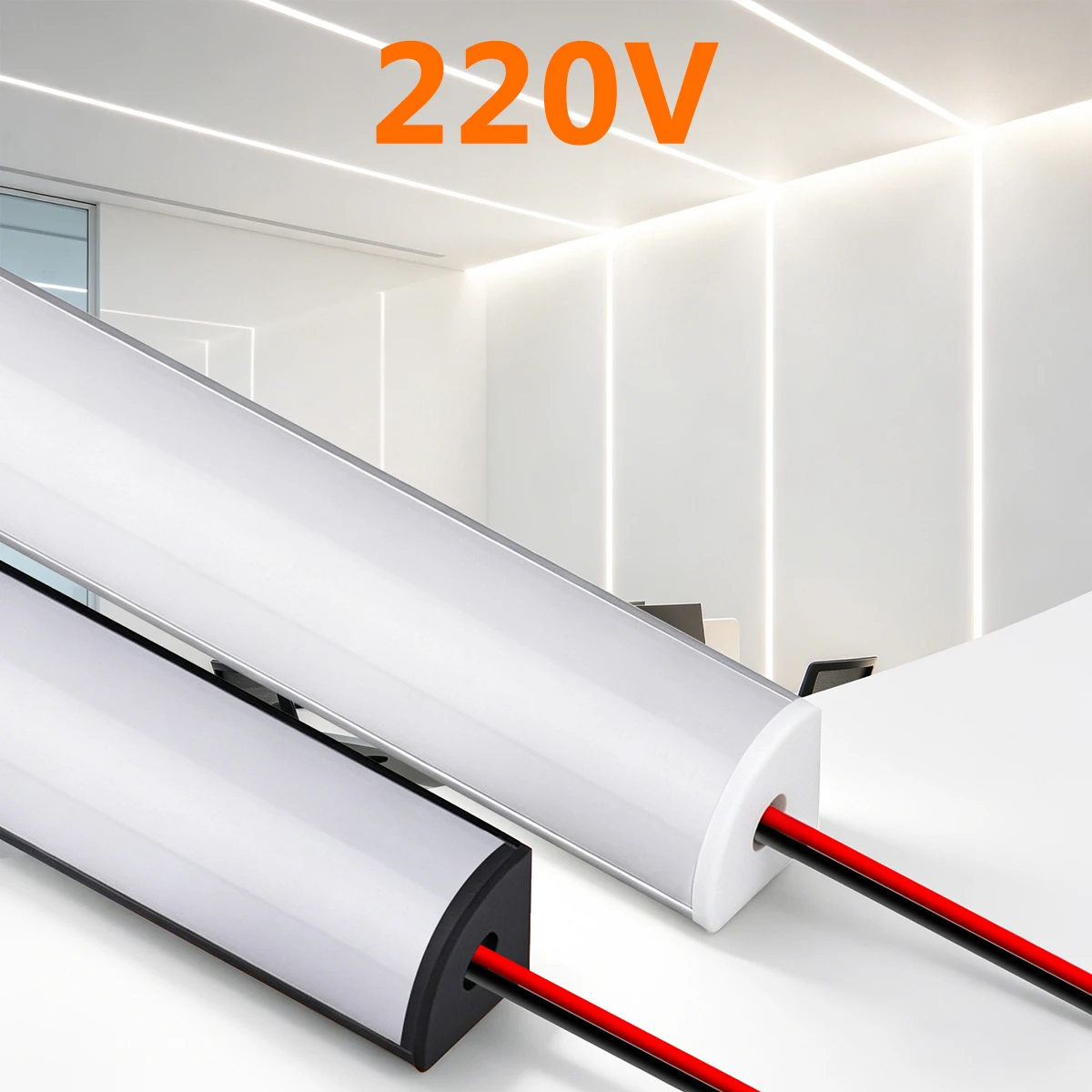 220V V-Type Aluminum Light Strip With 2Pin Wire Cabinet Kitchen Furniture 3000/4000/6000K 90 Glowing Linear Lighting 30/40/50cm
220V V-Type Aluminum Light Strip With 2Pin Wire Cabinet Kitchen Furniture 3000/4000/6000K 90 Glowing Linear Lighting 30/40/50cm