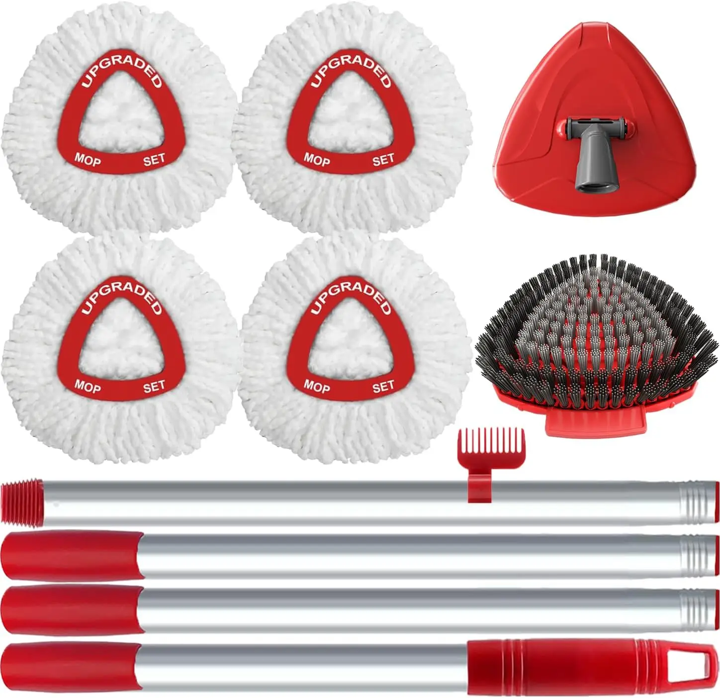Spin Mop Replace Head for EasyWring 1 Tank,Upgraded Scrub Brush Replacement Head Compatible with Ocedar, 4 Microfiber Refills
Spin Mop Replace Head for EasyWring 1 Tank,Upgraded Scrub Brush Replacement Head Compatible with Ocedar, 4 Microfiber Refills