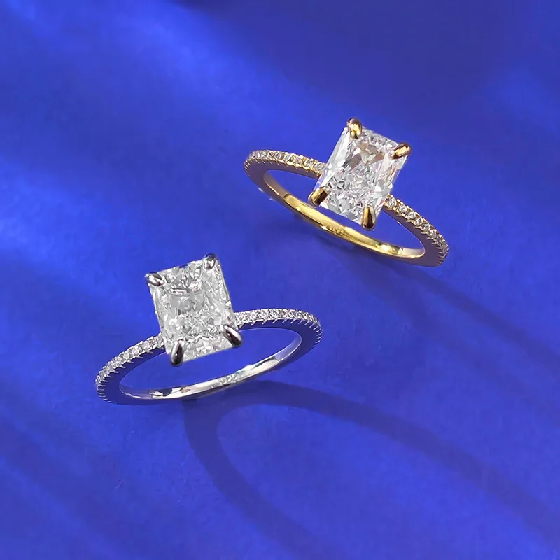 S925 silver daily fashionable temperament style 6 * 8mm rectangular ice flower cut zircon inlaid ring women's jewelry
S925 silver daily fashionable temperament style 6 * 8mm rectangular ice flower cut zircon inlaid ring women's jewelry