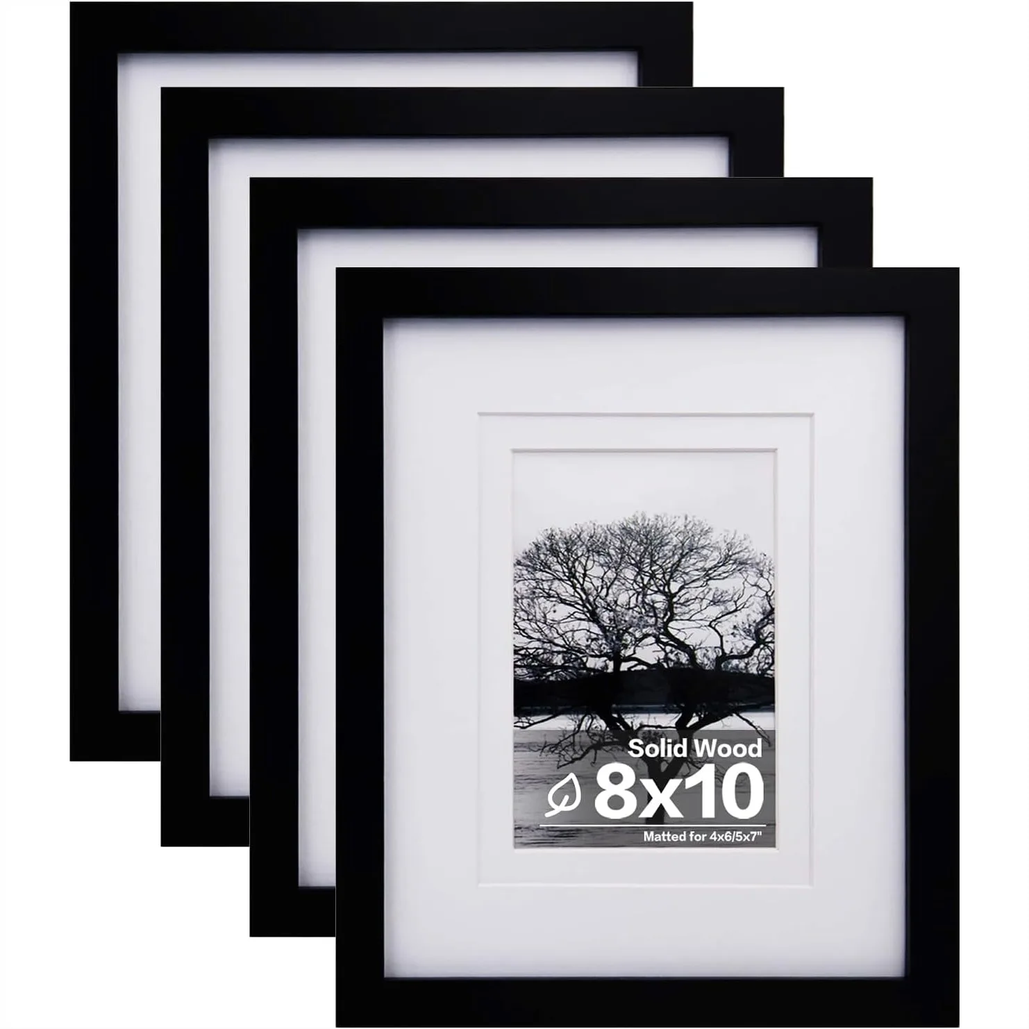 8x10 Picture Frames Set Of 4 Solid Wood Plexiglass With Mats For 4x6 And 5x7 Photos Or 8x10 Without Mat For Tabletop Display And Wall Mounting Black
8x10 Picture Frames Set Of 4 Solid Wood Plexiglass With Mats For 4x6 And 5x7 Photos Or 8x10 Without Mat For Tabletop Display And Wall Mounting Black