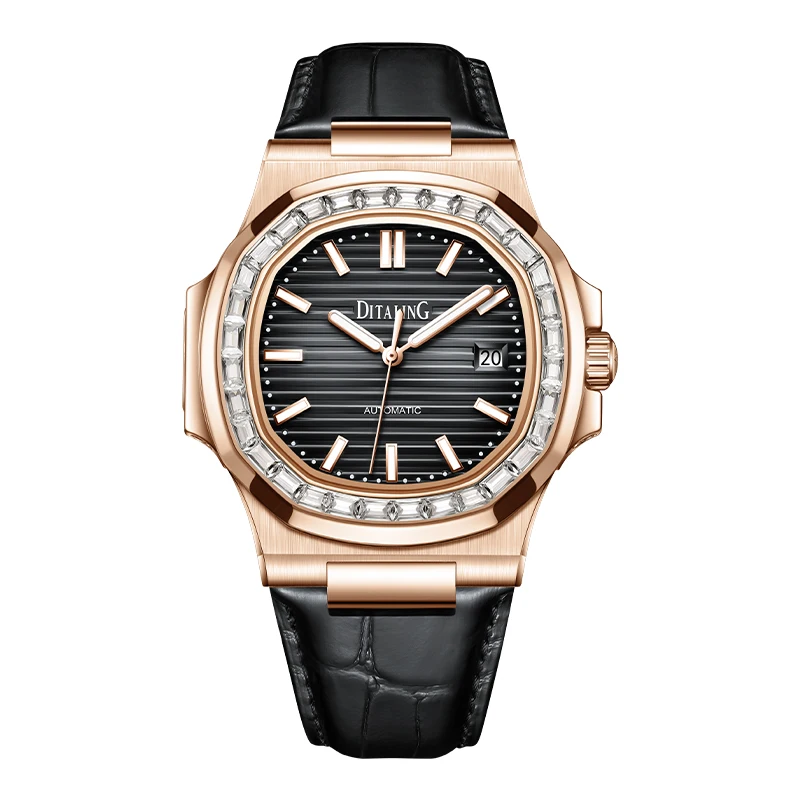 DITALING Мужские автоматические часы 42,5 мм Квадратные механические наручные часы 30 м Водонепроницаемые светящиеся сапфировые часы с австрийским хрустальным безелем
DITALING Мужские автоматические часы 42,5 мм Квадратные механические наручные часы 30 м Водонепроницаемые светящиеся сапфировые часы с австрийским хрустальным безелем