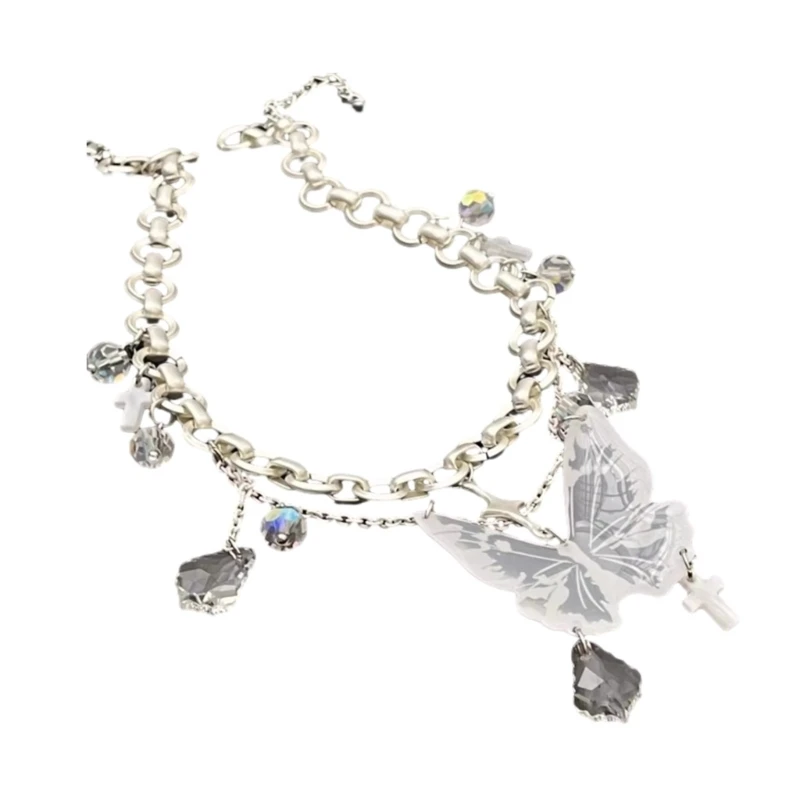 Crystal Tassels Choker Necklace Layered Chain Necklace Butterfly Pendant Necklace Fashion Jewelry Clavicle Necklace Gift
Crystal Tassels Choker Necklace Layered Chain Necklace Butterfly Pendant Necklace Fashion Jewelry Clavicle Necklace Gift
