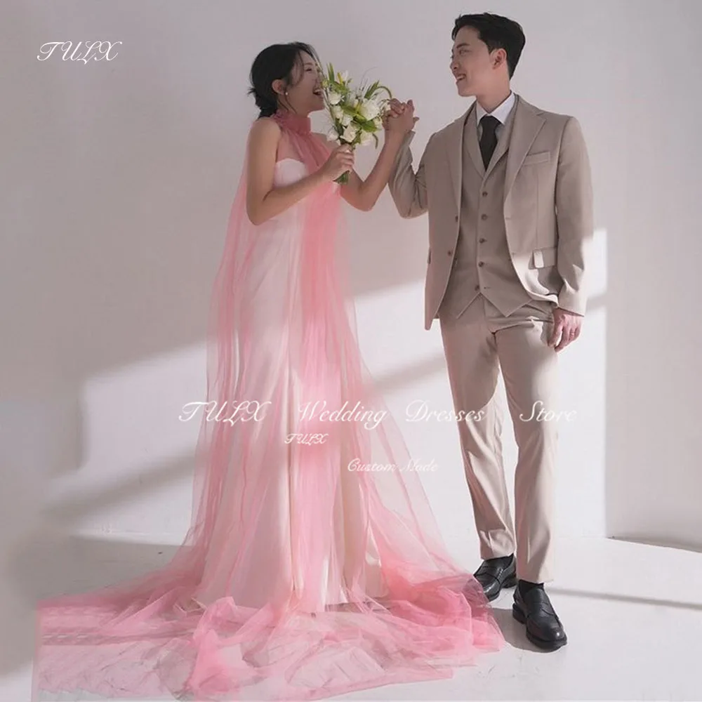 TULX Princess Pink Tulle Wedding Party High Neck Korea Photo Shoot Dress Mermaid Bridal Formal Evening Dress Custom Corset/Zip
TULX Princess Pink Tulle Wedding Party High Neck Korea Photo Shoot Dress Mermaid Bridal Formal Evening Dress Custom Corset/Zip